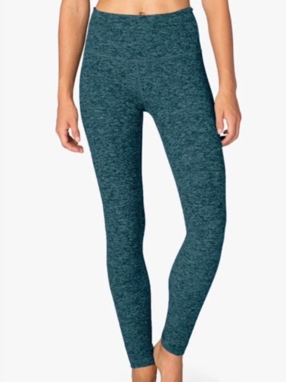 Beyond Yoga Spacedye Take Me Higher Leggings Black Arctic Teal Size Medium